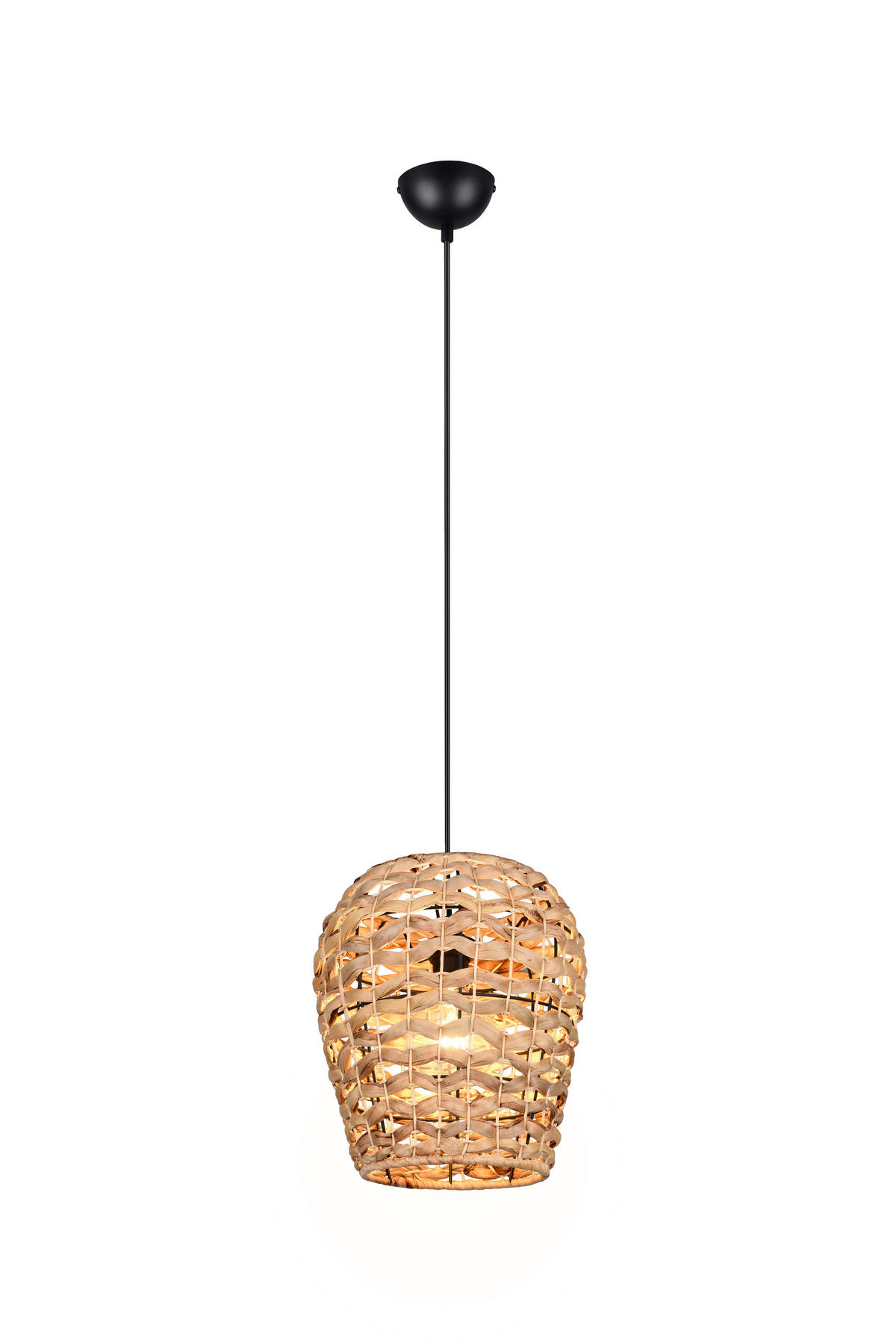 HÄNGLAMPA 29/150 cm  - brun/svart, Natur, metall/naturmaterial (29/150cm)