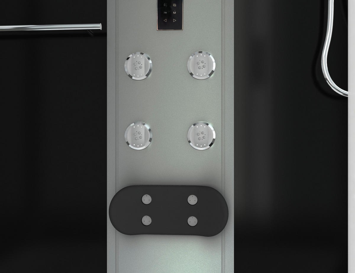 DAMPFDUSCHE 154/225/87 cm  in  - Basics, Glas (154/225/87cm) - Sanotechnik