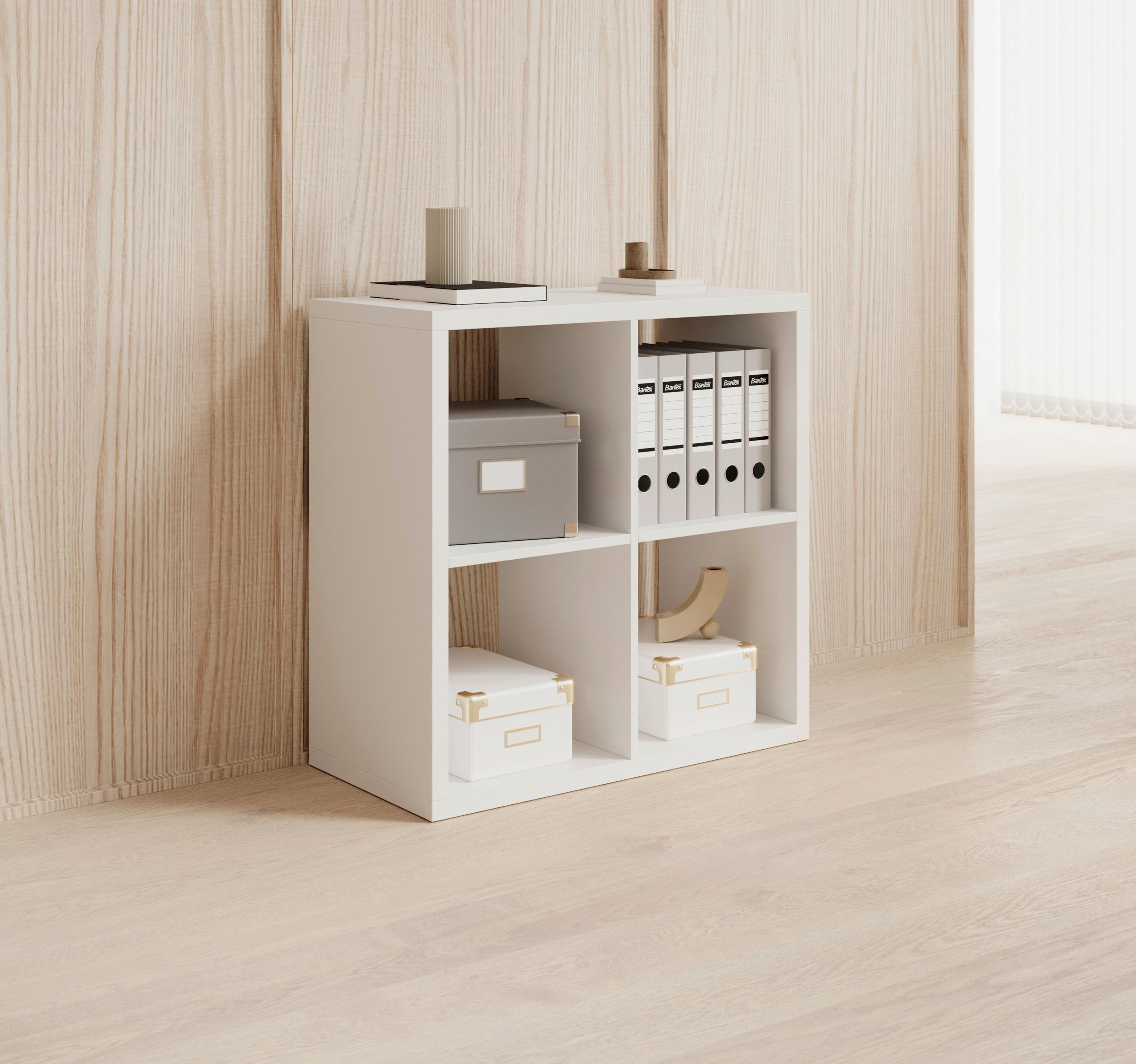 RAUMTEILER - Weiß, Design, Holzwerkstoff (77/77/38cm) - Carryhome