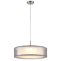 HÄNGLAMPA Chloe 50/150 cm  - grå, Design, metall/textil (50/150cm) - Globo