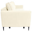 SCHLAFSOFA Cord Creme  - Creme/Schwarz, KONVENTIONELL, Textil/Metall (222/93/98cm) - Carryhome