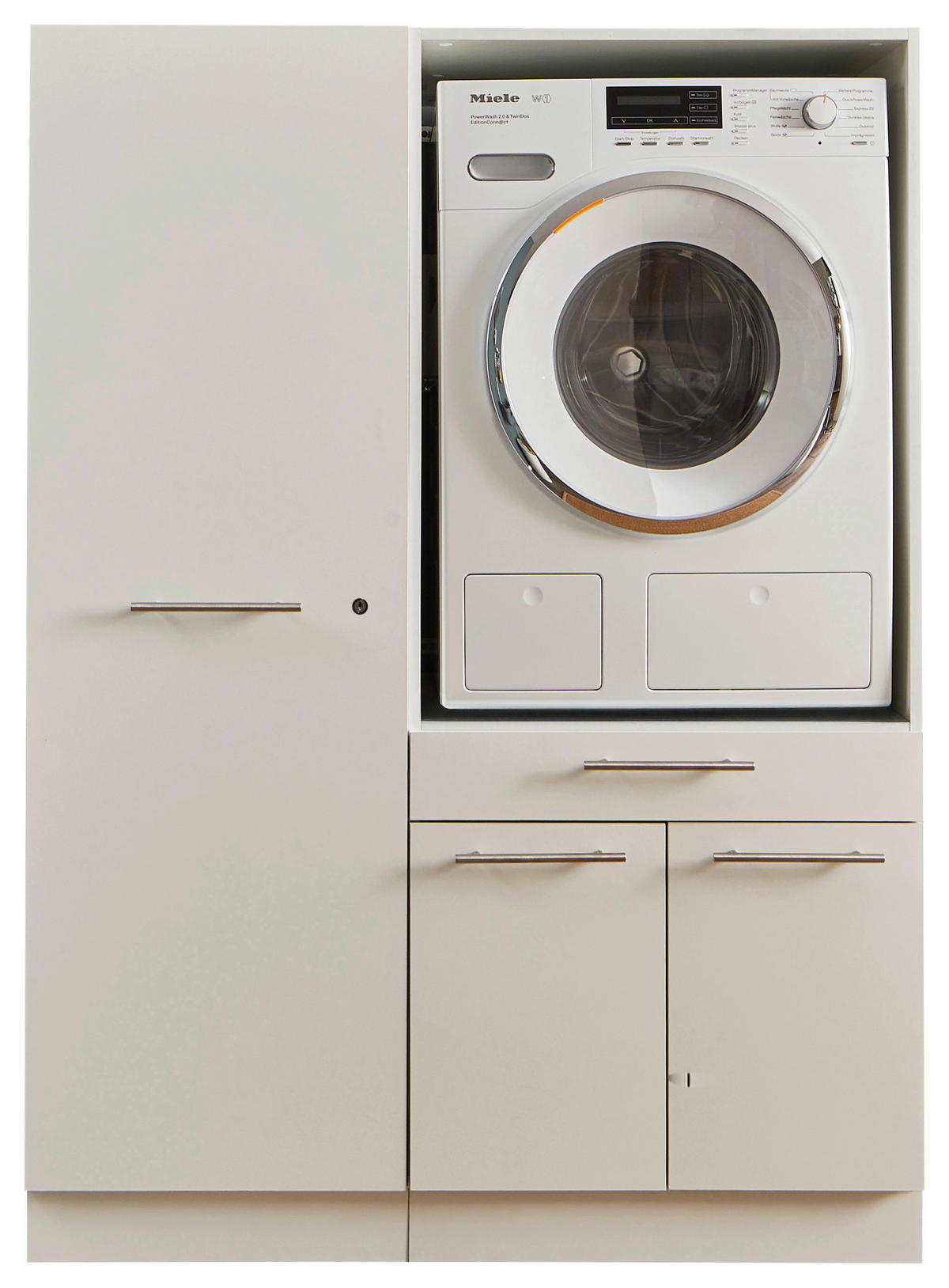 HAUSWIRTSCHAFTSRAUM 117,5/162/67,5 cm  in Weiß  - Weiß, Design, Holzwerkstoff (117,5/162/67,5cm)