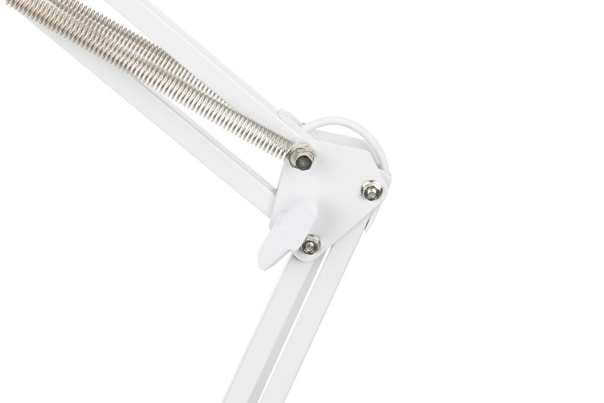 LAMPA NA PÍSACÍ STÔL, 60/15,8/33 cm - biela, Basics, kov/plast (60/15,8/33cm) - Novel