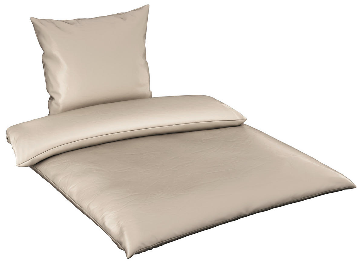 BETTWÄSCHE NIGIRI Satin 200/200 cm  - Ecru, Basics, Textil (200/200cm) - Bio:Vio