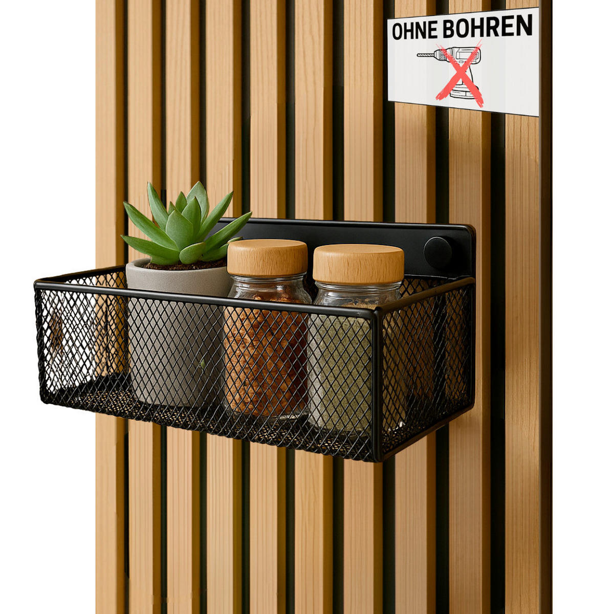 AKUSTIKPANEEL  - Schwarz, Basics, Metall (15,5/10/8cm)