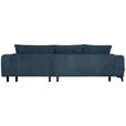 ECKSOFA  in Chenille Blau  279/222 cm  - Blau/Schwarz, KONVENTIONELL, Kunststoff/Textil (279/222cm) - Hom`in