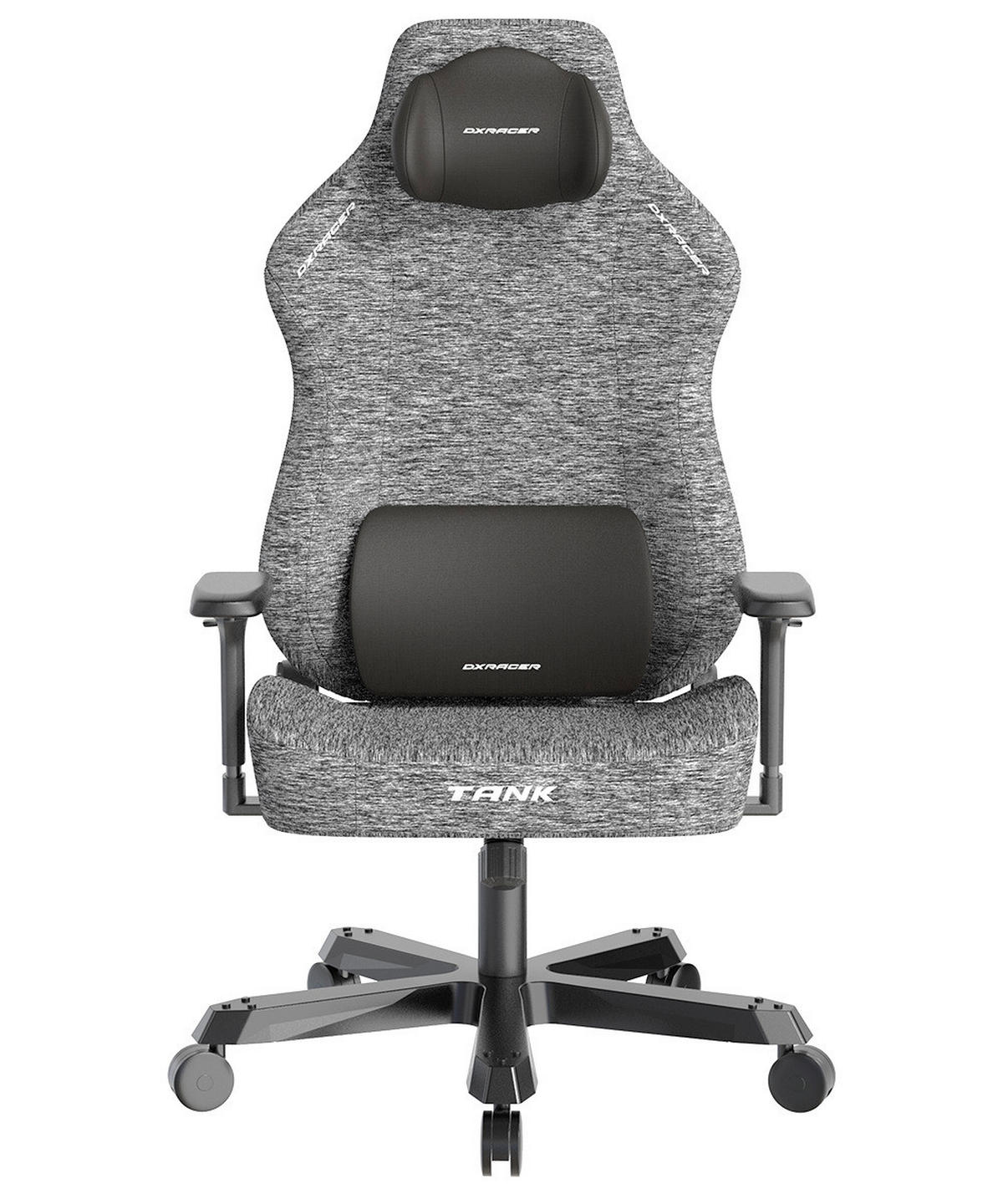 GAMINGSTUHL Grau Metall, Textil   - Schwarz/Grau, KONVENTIONELL, Textil/Metall (80/138,5-148/60cm) - Dxracer