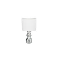 TISCHLEUCHTE Lova 17/29 cm  - Silberfarben/Weiß, LIFESTYLE, Keramik/Kunststoff (17/29cm)