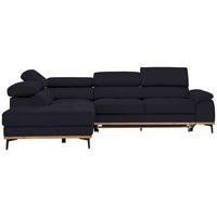 Freisteller von Novel ECKSOFA Schwarz Webstoff.