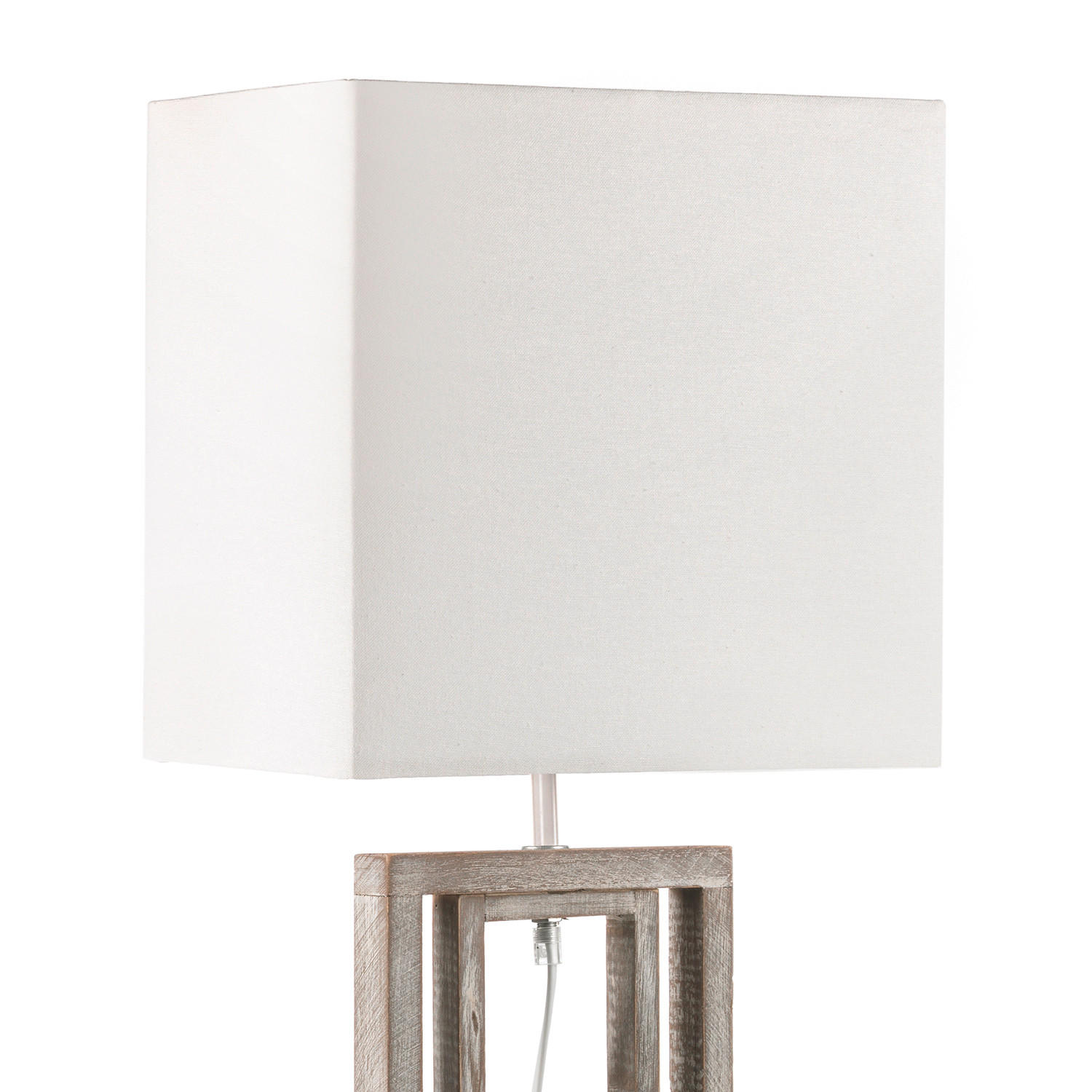 TISCHLEUCHTE 30/20/75 cm   - Grau, Design, Holz/Textil (30/20/75cm)