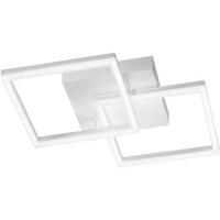 LED-DECKENLEUCHTE 45/45/10 cm   - Weiß, Design, Kunststoff/Metall (45/45/10cm) - Fabas Luce
