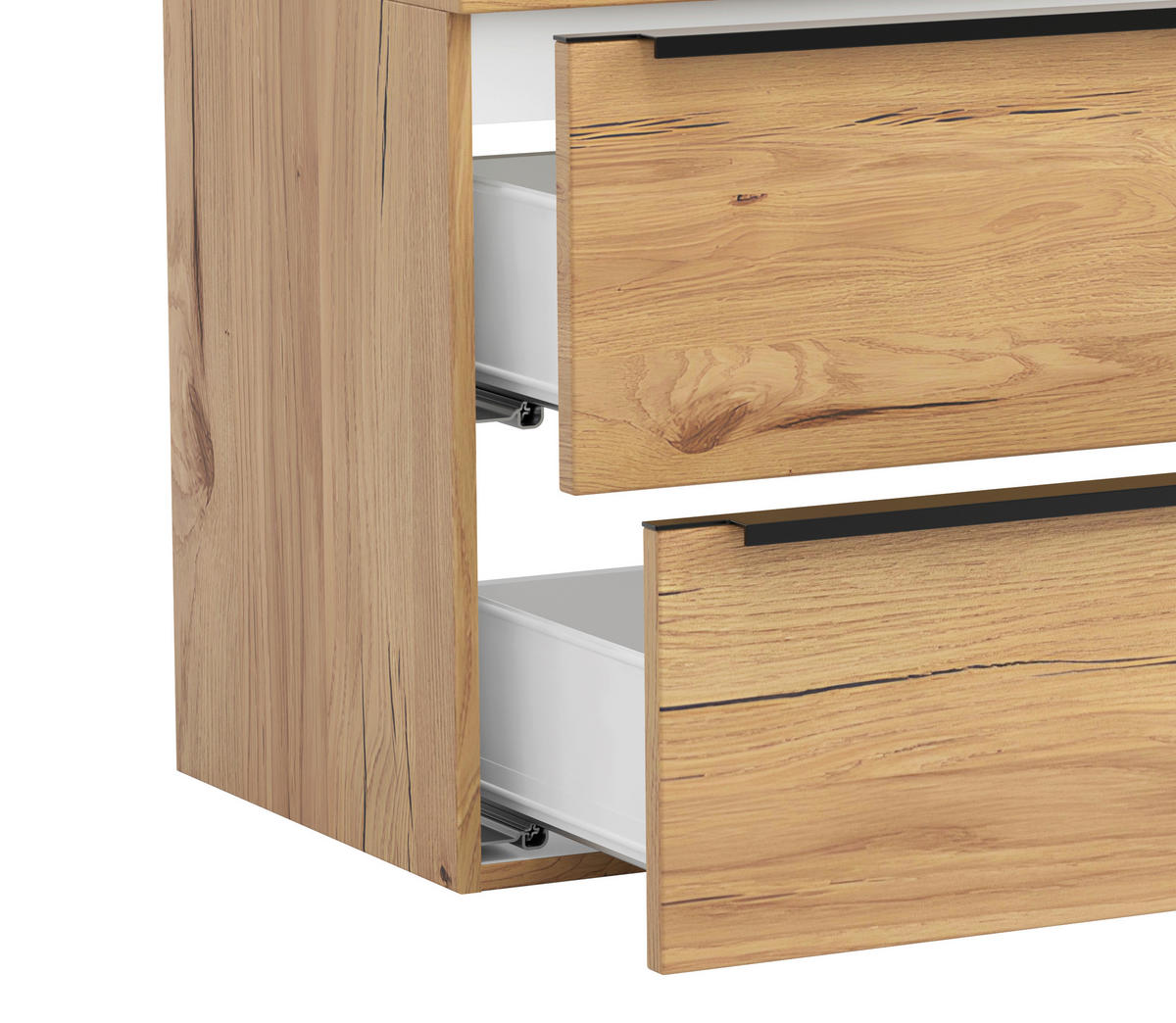 WASCHTISCHKOMBI 105 cm  - Wildeiche/Schwarz, KONVENTIONELL, Keramik/Holzwerkstoff (105cm) - Xora