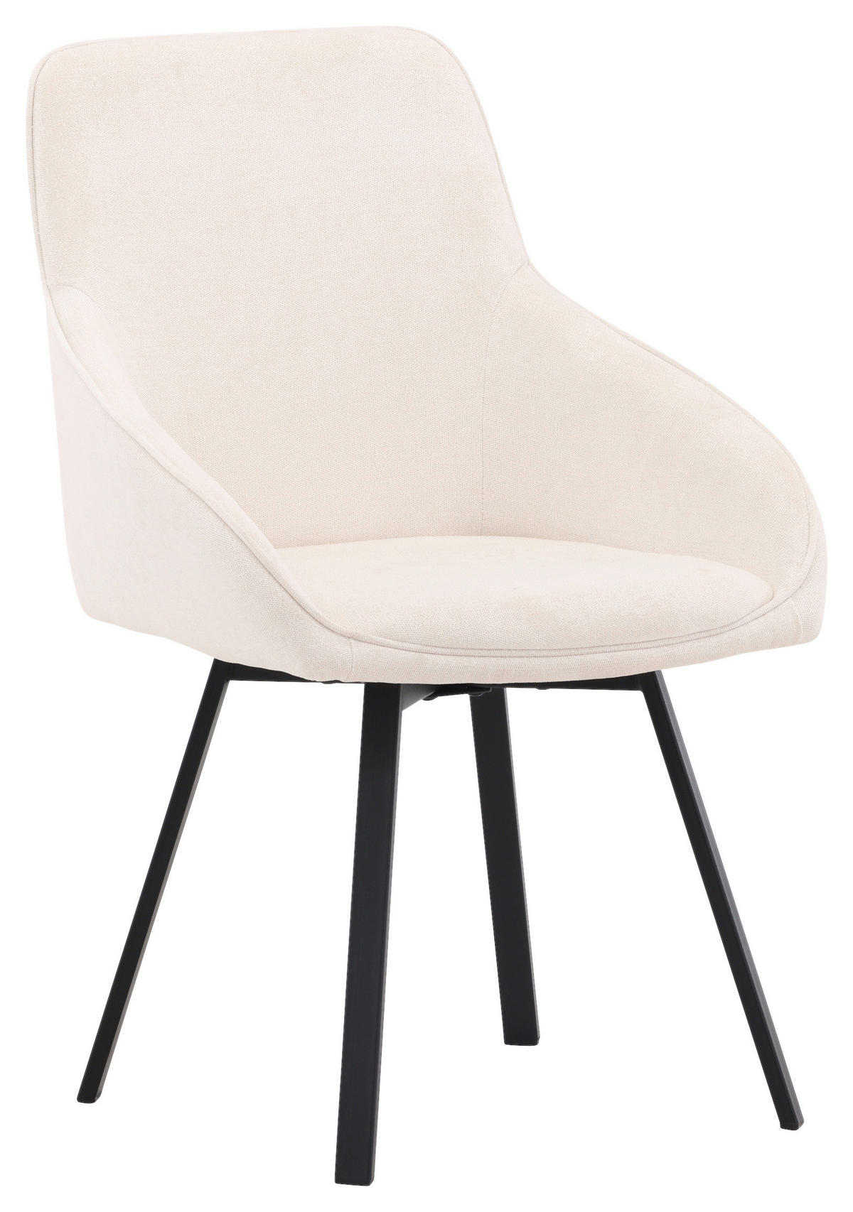 STOLSET 2 styck stål textilväv  - beige/svart, Design, metall/textil (55/88/60cm) - Livetastic