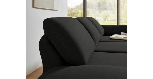 ECKSOFA  in Flachgewebe Anthrazit  255-365/175-224 cm  - Anthrazit/Schwarz, Design, Textil/Metall (255-365/175-224cm) - Dieter Knoll