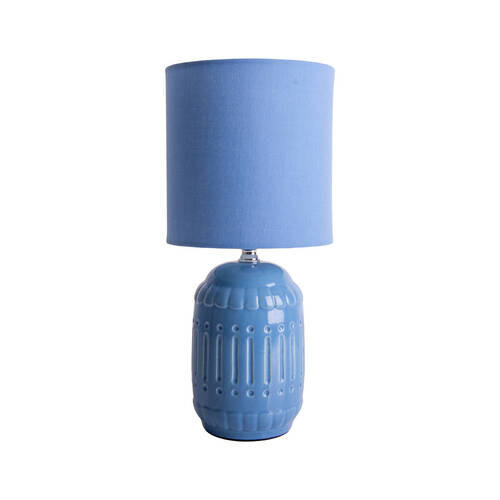 TISCHLEUCHTE   - Hellblau, Design, Keramik/Textil (30cm) - Näve