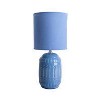 TISCHLEUCHTE   - Hellblau, Design, Keramik/Textil (30cm) - Näve