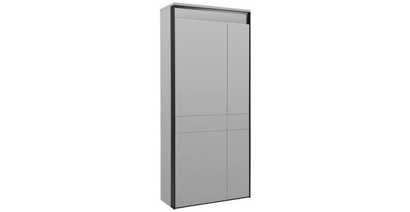GARDEROBENSCHRANK  in 87,7/200/37,8 cm  - Beige/Schwarz, KONVENTIONELL, Holzwerkstoff (87,7/200/37,8cm) - Voleo