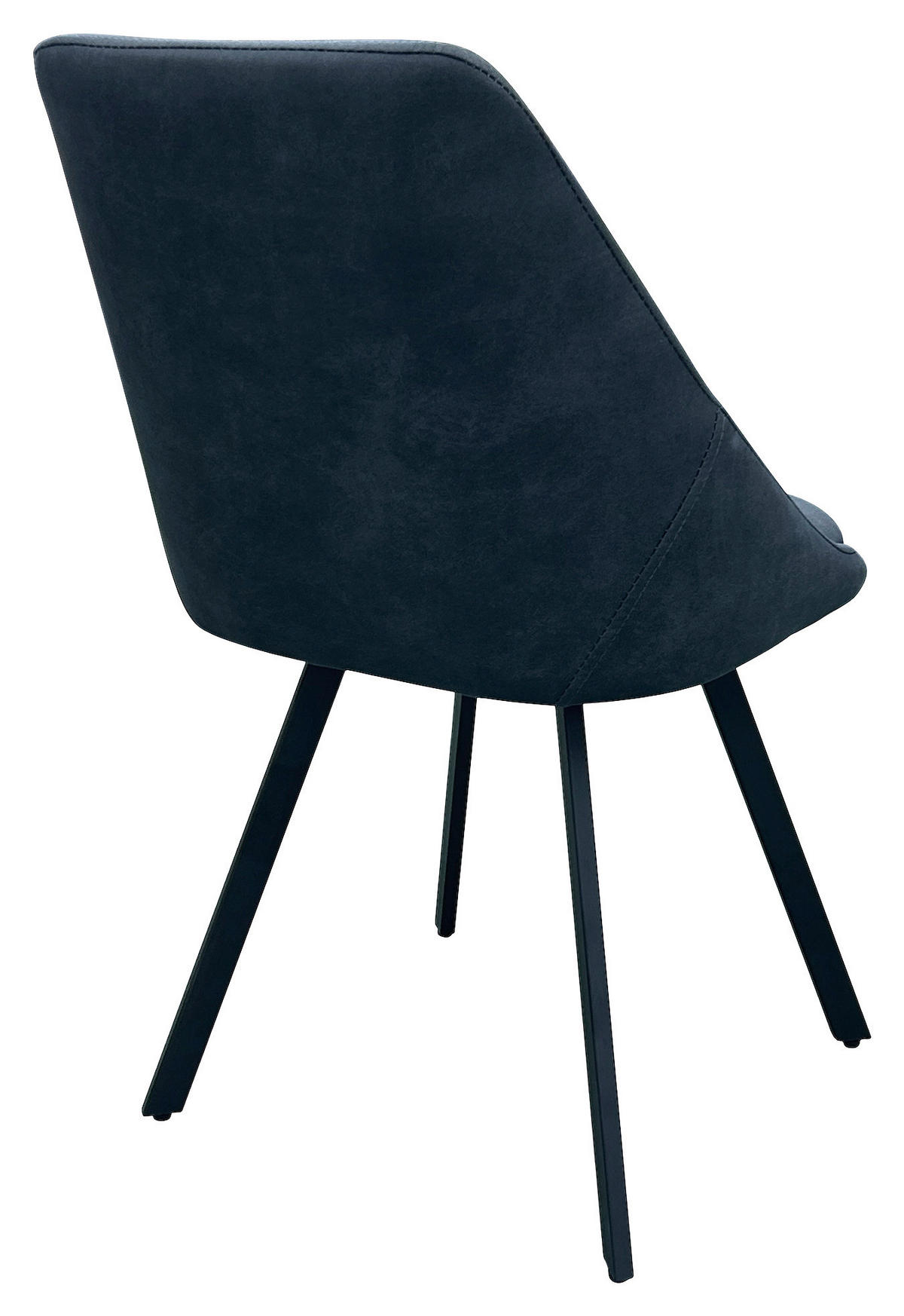STUHL-SET 2 Stück  in Stahl Mikrofaser Metall, Textil  - Anthrazit/Schwarz, Design, Textil/Metall (55/83/59cm) - MID.YOU