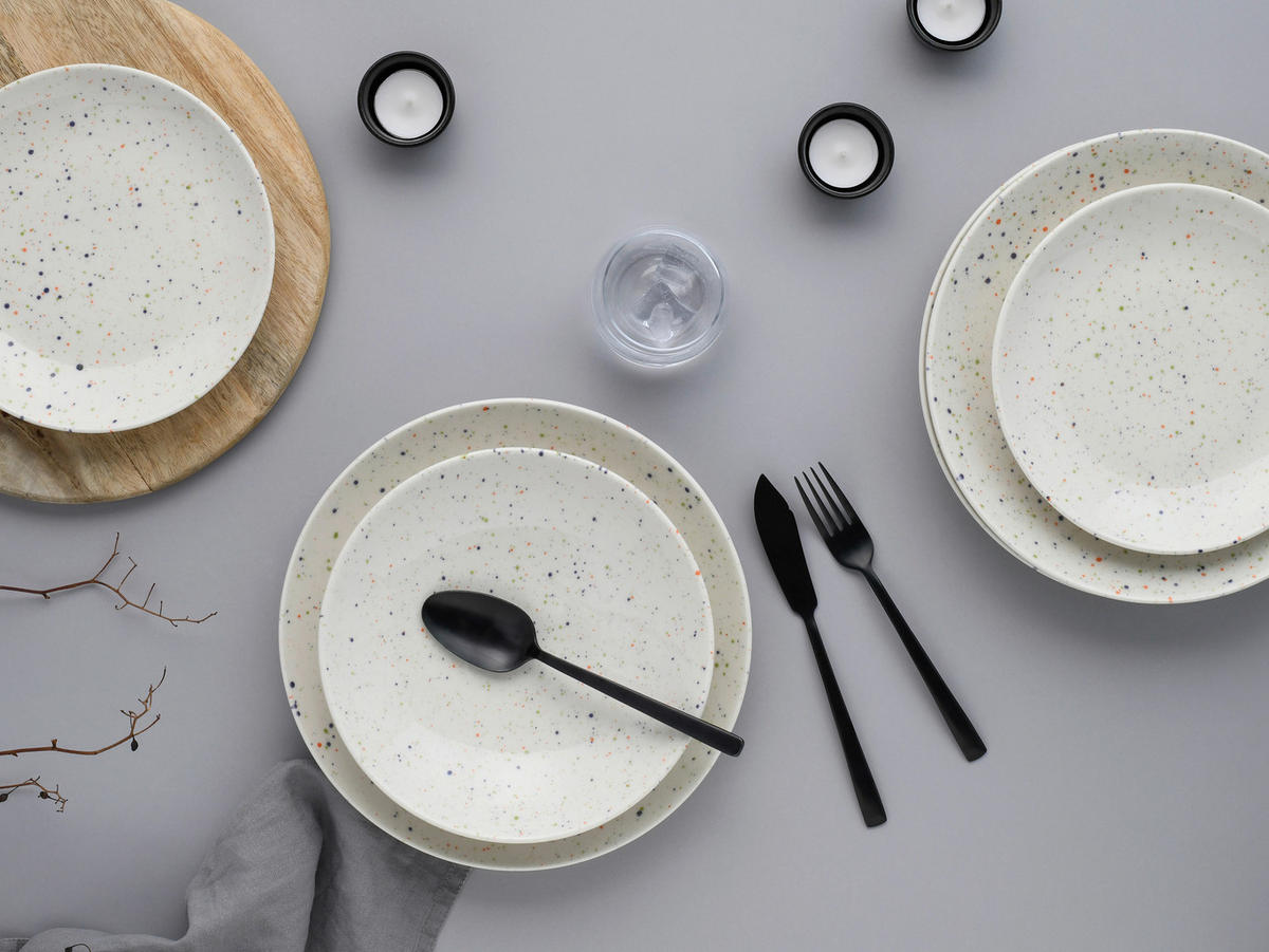 SERVIS Confetti 12 delar  - cremefärgad, Basics, keramik - Creatable