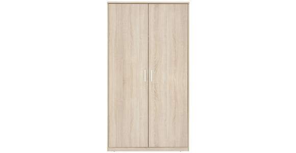 DREHTÜRENSCHRANK 106/194/54 cm 2-türig  - Silberfarben/Sonoma Eiche, Basics, Holzwerkstoff/Metall (106/194/54cm) - Xora