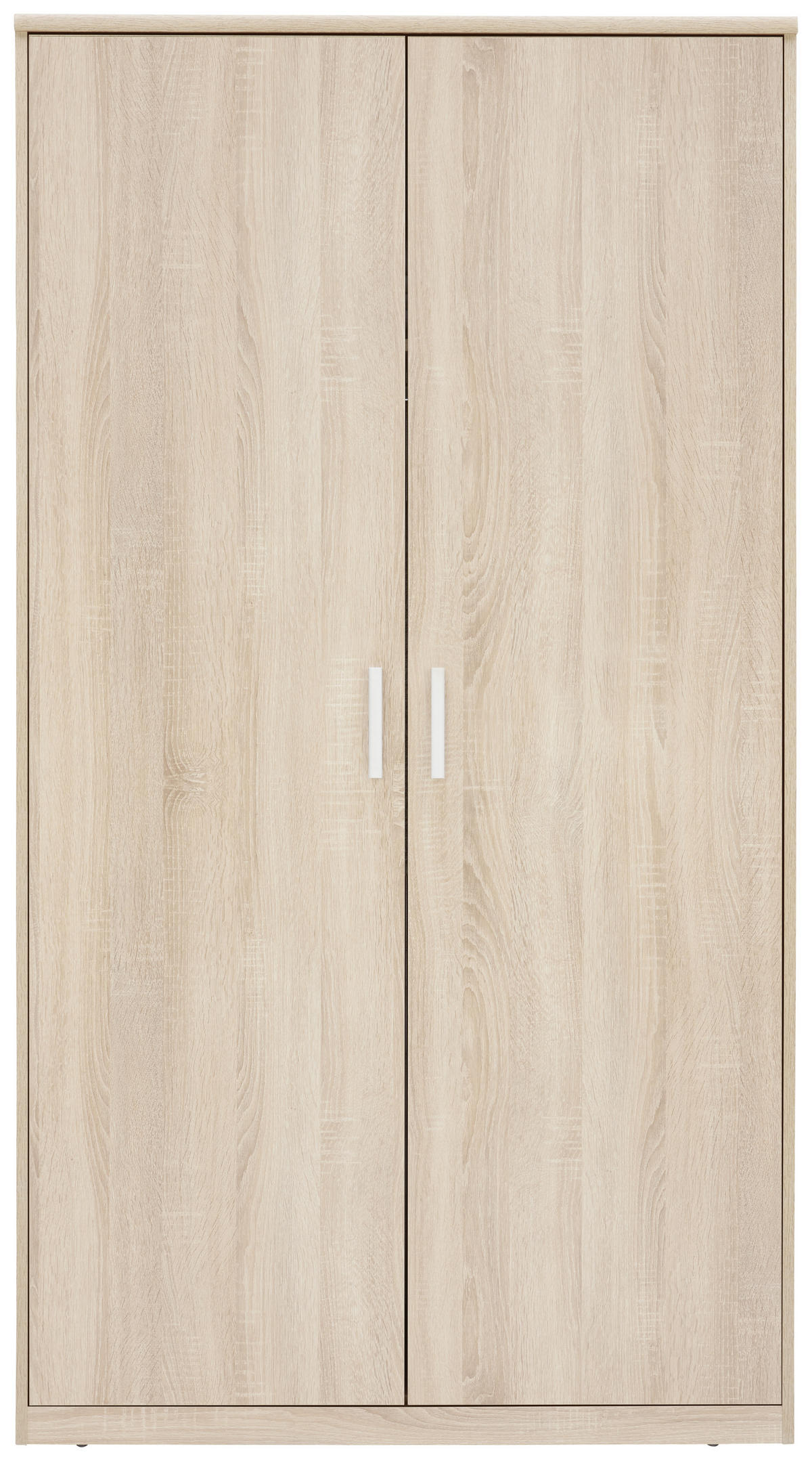 DREHTÜRENSCHRANK in Sonoma Eiche  - Silberfarben/Sonoma Eiche, Konventionell, Holzwerkstoff/Metall (106/194/54cm) - Xora