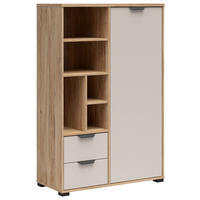 HIGHBOARD  90/137,5/40 cm 2 Schublade(n)  - Kaschmir/Eichefarben, Basics, Holzwerkstoff/Kunststoff (90/137,5/40cm) - Milino