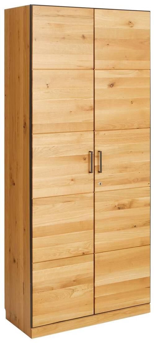 AKTENSCHRANK 86/197/40 cm  - Eichefarben/Graphitfarben, Natur, Holz/Metall (86/197/40cm) - Linea Natura