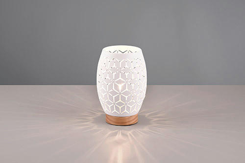 STOLNÍ LAMPA, E27, 15/21,5 cm  - bílá, Konvenční, kov (15/21,5cm) - Trio Leuchten
