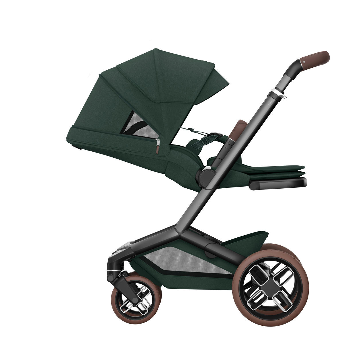 KINDERWAGEN Fame  - Dunkelgrün/Graphitfarben, Basics, Kunststoff/Textil (61.5/110/95,5cm) - Maxi-Cosi