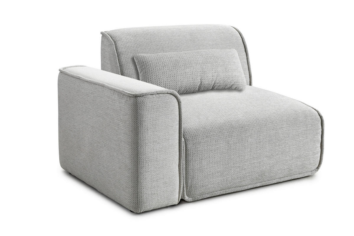 WOHNLANDSCHAFT Flachgewebe Naturfarben  - Schwarz/Naturfarben, Design, Kunststoff/Textil (165/368/211cm) - Lomoco