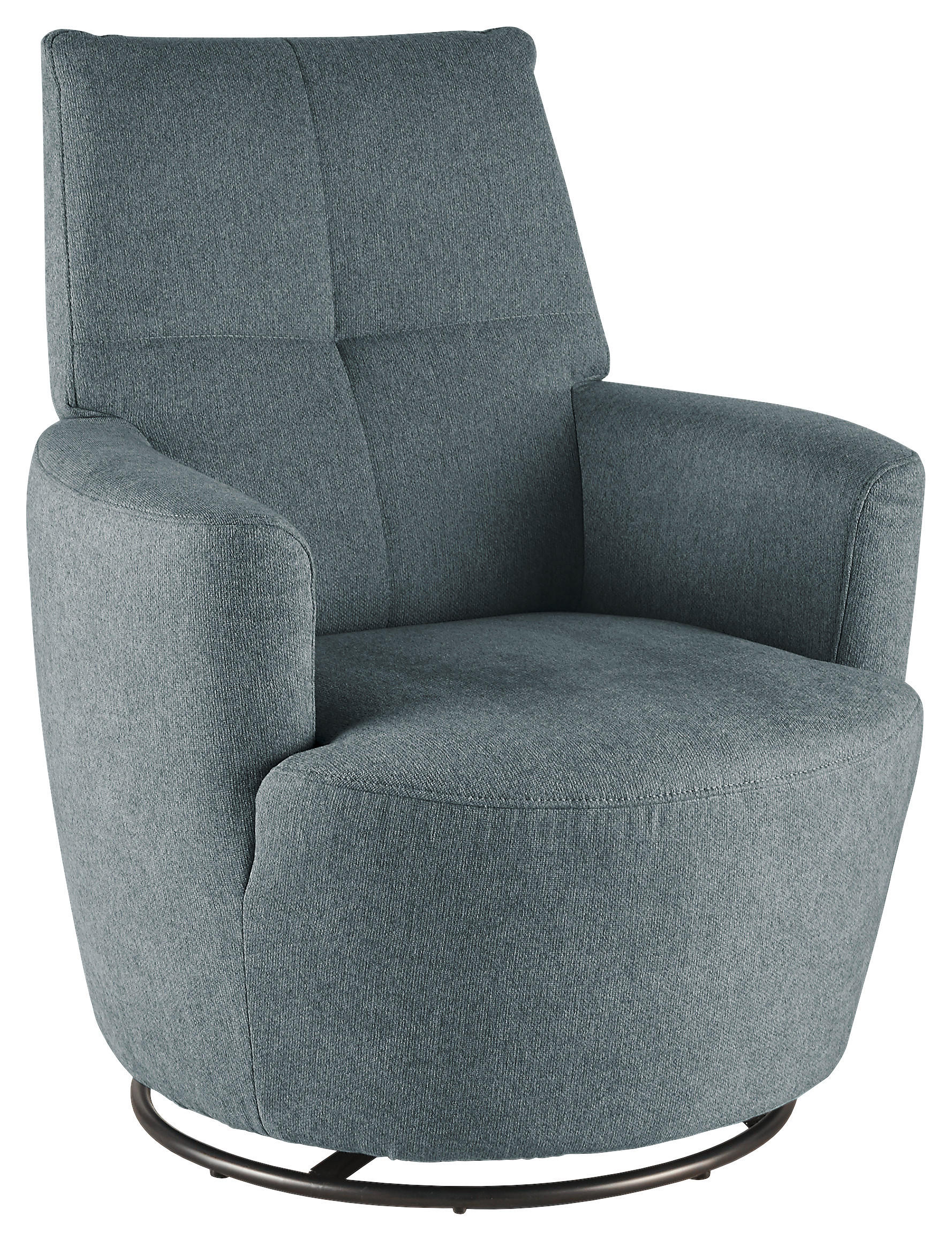 SESSEL Webstoff Blau    - Blau/Schwarz, Design, Textil/Metall (80/96/88cm) - SetOne by Musterring