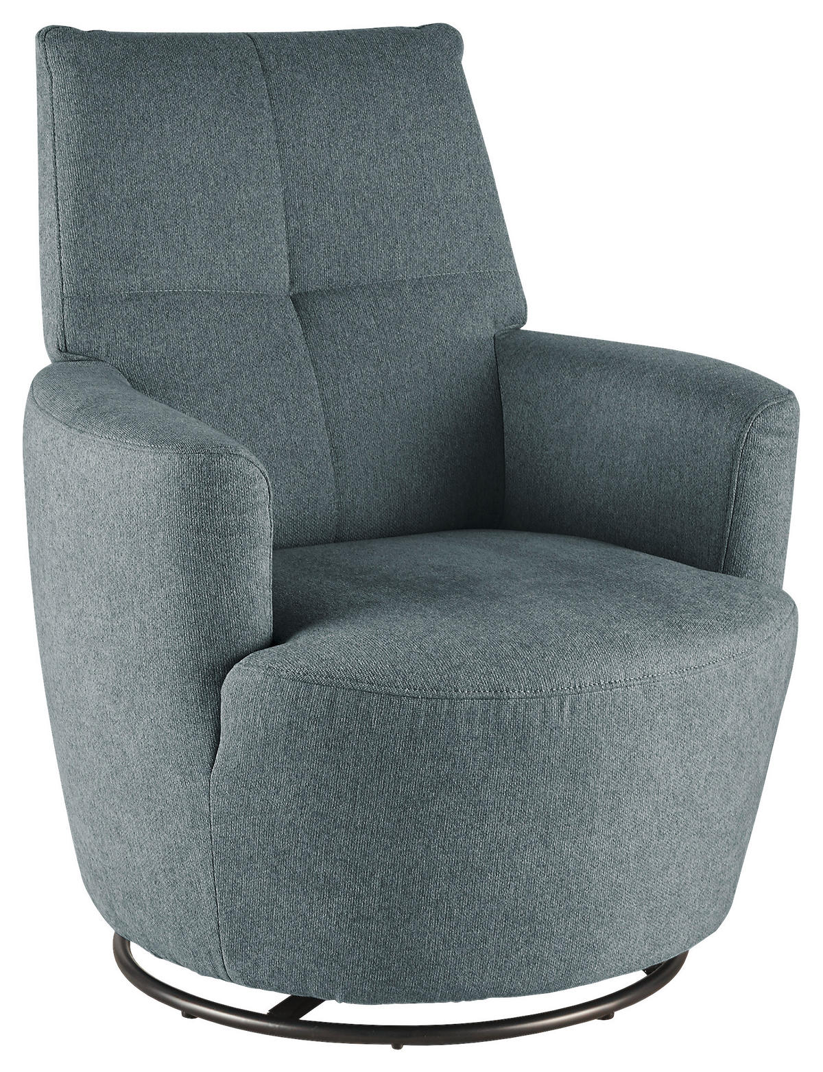 SESSEL Webstoff Blau    - Blau/Schwarz, Design, Textil/Metall (80/96/88cm) - SetOne by Musterring