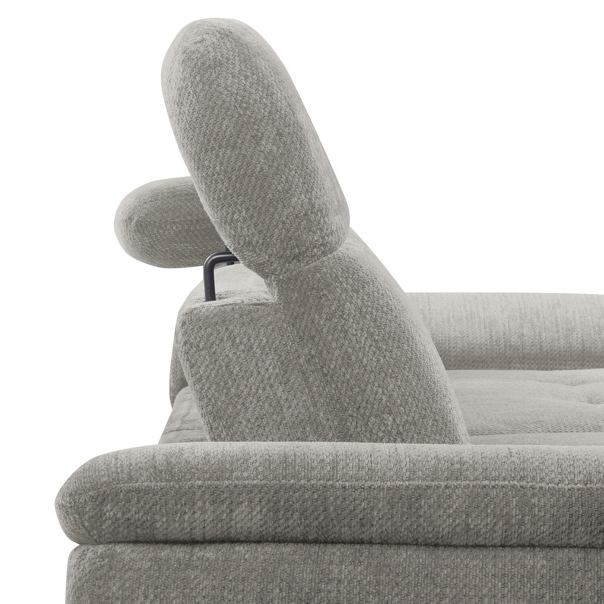 ECKSOFA  Webstoff Grau  - Schwarz/Grau, Design, Textil/Metall (268/195cm) - Livetastic