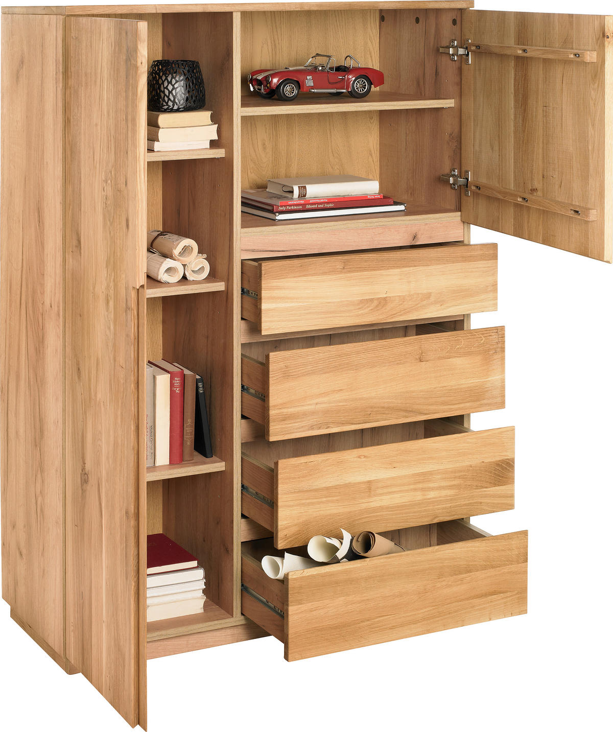 KOMODA, jádrový buk, barvy buku, 100/143,1/41 cm - barvy buku, Trend, dřevo/kompozitní dřevo (100/143,1/41cm) - Linea Natura