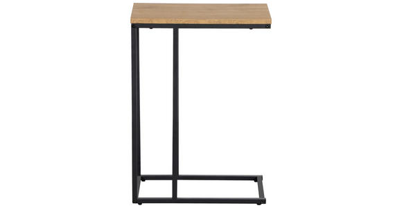 BEISTELLTISCH rechteckig Eichefarben, Schwarz  - Eichefarben/Schwarz, Basics, Holzwerkstoff/Metall (45/25/64cm) - Xora