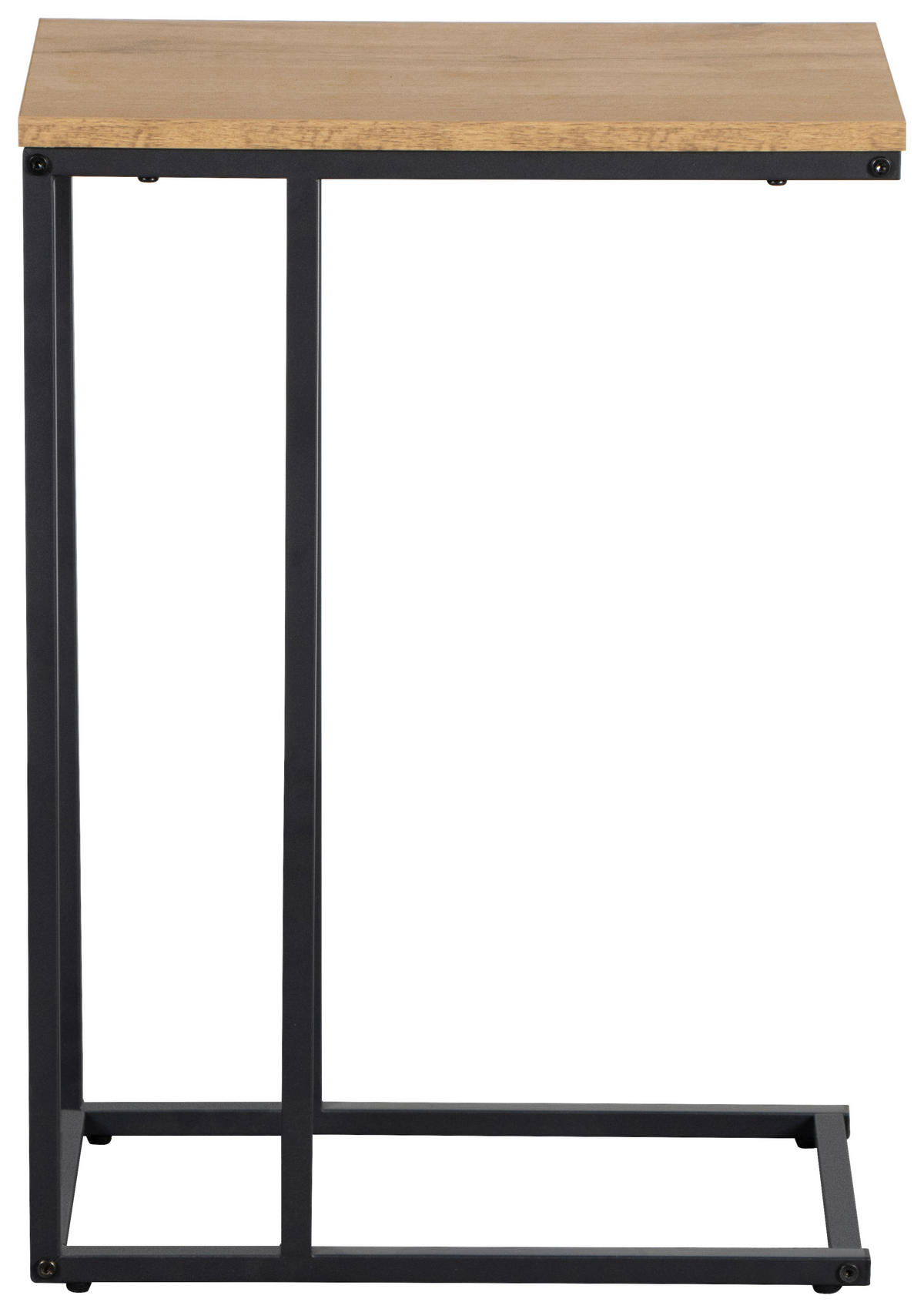 KISASZTAL fém, faalapú anyag 45/25/64 cm  - fekete/tölgyfa, Basics, faalapú anyag/fém (45/25/64cm) - Xora