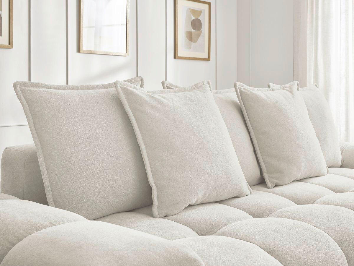 3-SITZER-SOFA EVEREST Struktur Beige  - Beige/Schwarz, MODERN, Kunststoff/Textil (278/90/115cm)