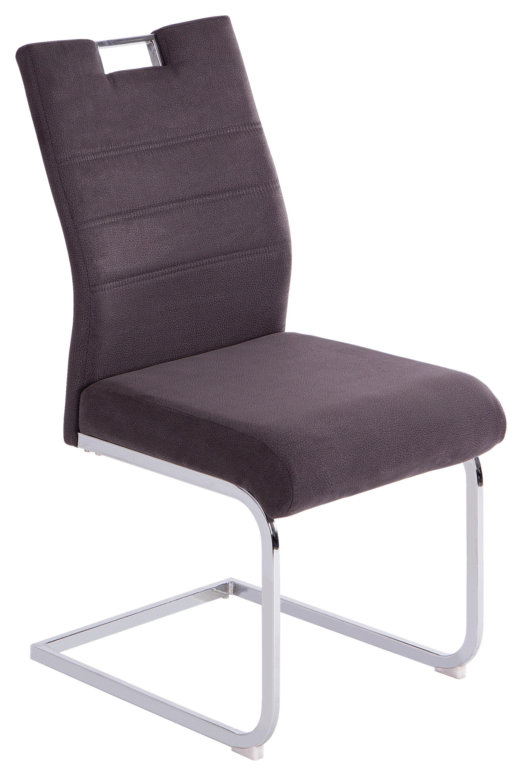 SCHWINGSTUHL in Eisen Webstoff - Chromfarben/Anthrazit, Design, Textil/Metall (49/98/62cm) - Carryhome