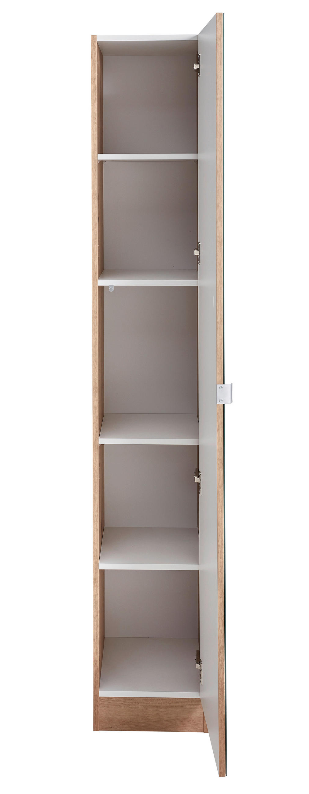 HOCHSCHRANK 32,5/195,5/33 cm  - Eichefarben, KONVENTIONELL, Glas/Holzwerkstoff (32,5/195,5/33cm) - Xora