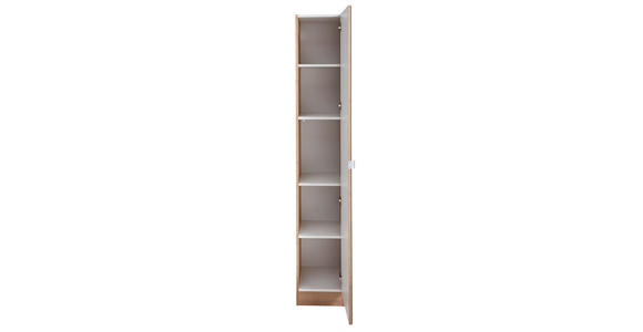 HOCHSCHRANK 32,5/195,5/33 cm  - Eichefarben, KONVENTIONELL, Glas/Holzwerkstoff (32,5/195,5/33cm) - Xora