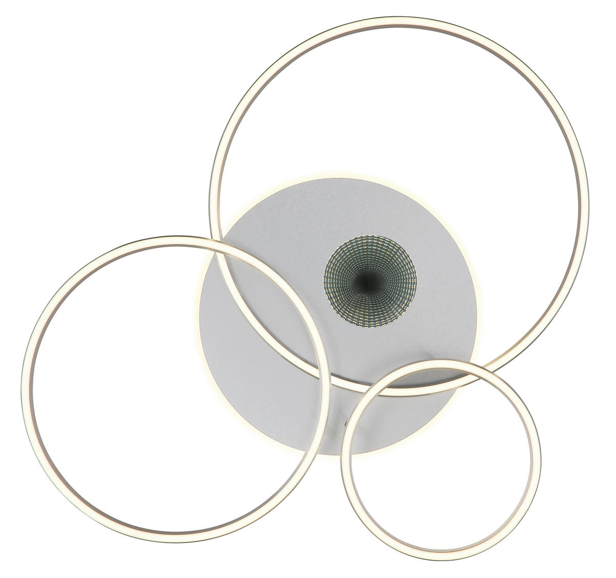 LED-DECKENLEUCHTE 90/70/13 cm   - Silberfarben/Weiß, Design, Kunststoff/Metall (90/70/13cm) - Globo