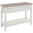 KONSOLENTISCH in Holzwerkstoff 120/43/85 cm    - Weiß/Grau, KONVENTIONELL, Holzwerkstoff/Metall (120/43/85cm) - Hom`in