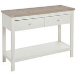 KONSOLENTISCH in Holzwerkstoff 120/43/85 cm    - Weiß/Grau, KONVENTIONELL, Holzwerkstoff/Metall (120/43/85cm) - Hom`in