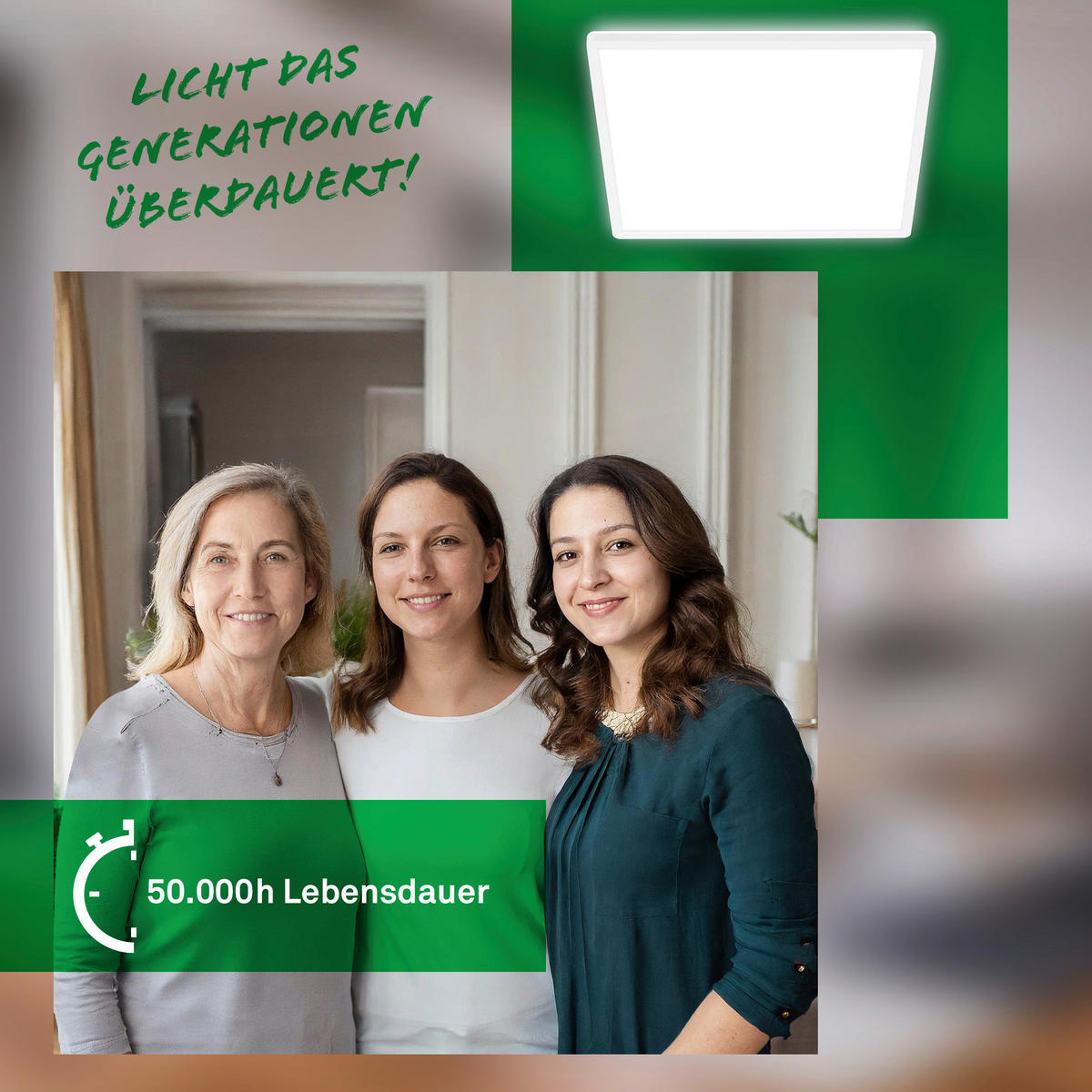 STROPNA LED-SVETILKA  Tava A /3000 lm/4000 K// - bela, Basics, umetna masa (42/42/3cm)