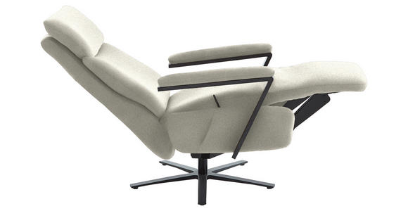 RELAXSESSEL in Textil Creme - Creme/Schwarz, Design, Textil/Metall (68/117/85cm) - Cantus