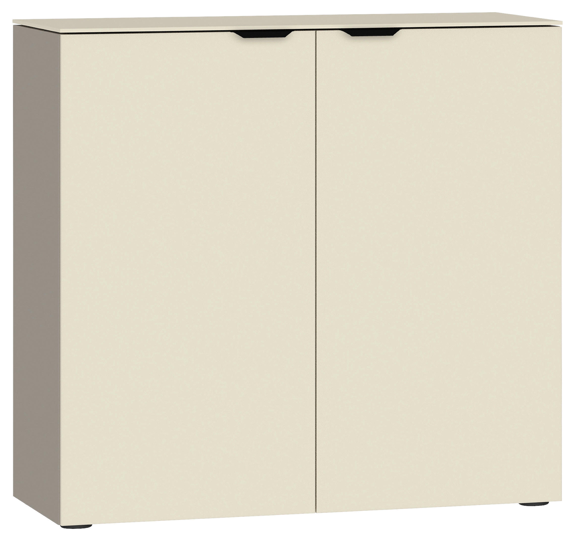 KOMMODE 90/87/43 cm  in Creme, Hellbraun  - Hellbraun/Creme, Design, Glas/Holzwerkstoff (90/87/43cm) - Jutzler