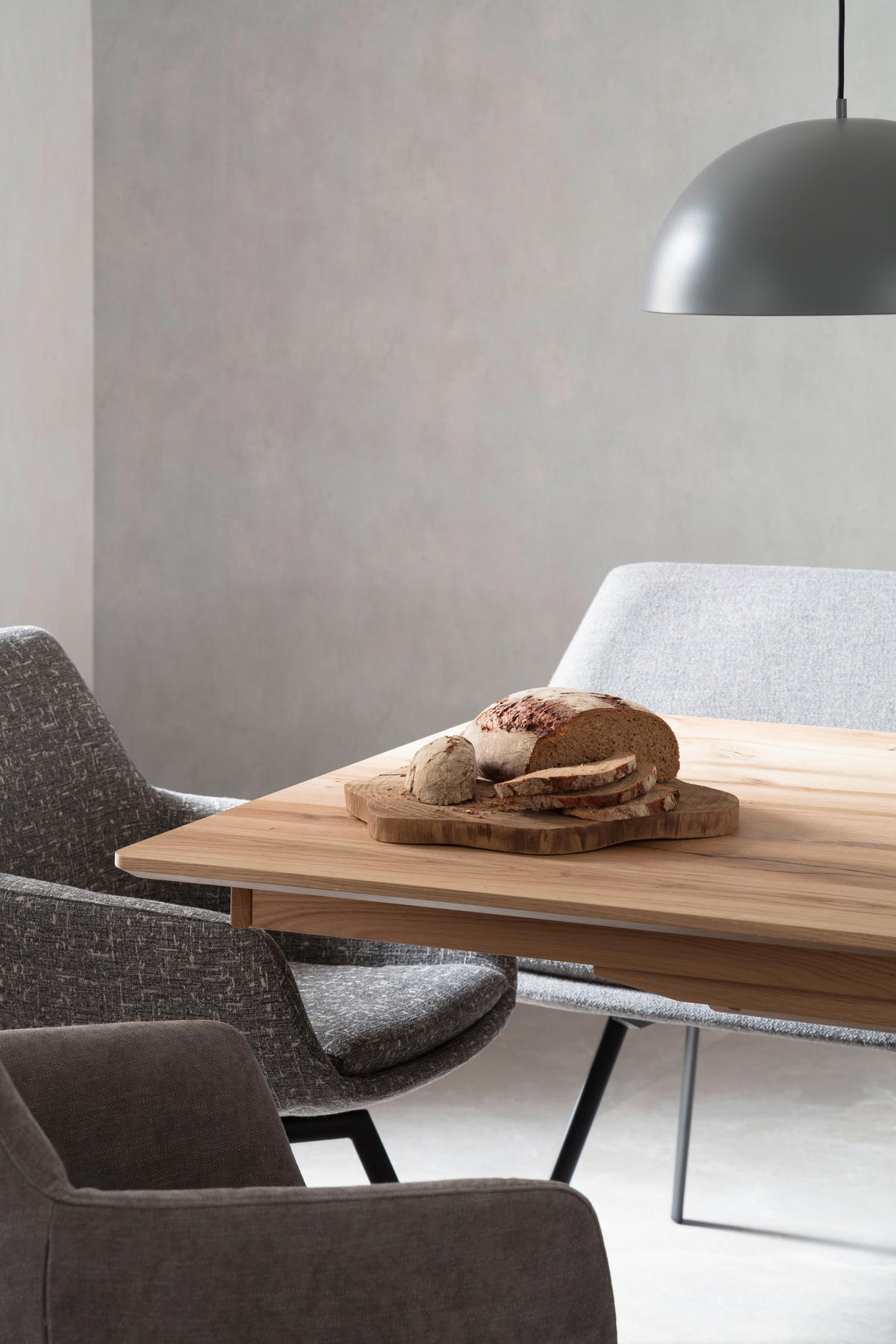 ESSTISCH in Holz, Metall 190/100/75 cm  - Eichefarben/Anthrazit, Design, Holz/Metall (190/100/75cm) - Schöner Wohnen