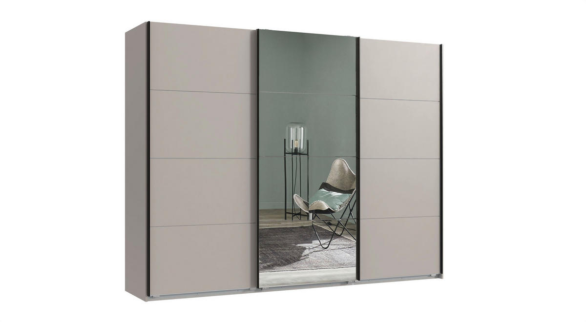 ORMAR S KLIZNIM VRATIMA bijela   - bijela, Moderno, staklo/drvni materijal (313/236/65cm) - Livetastic