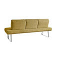 SITZBANK 224/92/78 cm  in Gelb  - Chromfarben/Gelb, Design, Textil/Metall (224/92/78cm) - Dieter Knoll