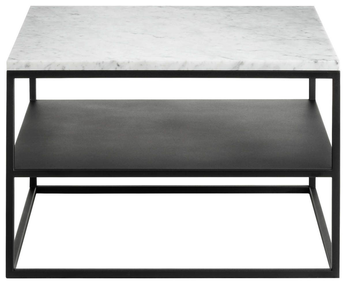 COUCHTISCH in Metall 65/65/41,5 cm  - Schwarz, Design, Stein/Metall (65/65/41,5cm) - Johann Jakob